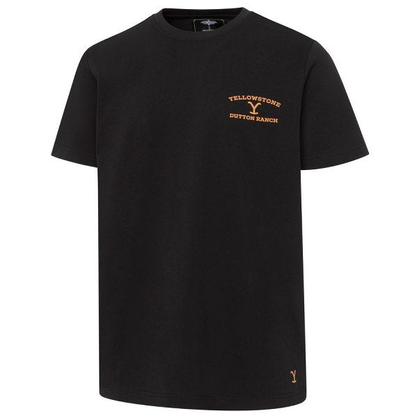 Official unisex Yellowstone Tee Dutton Ranch in Black