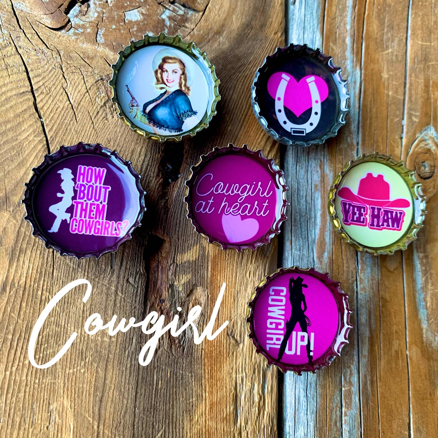Cowgirl Magnets by Kates Magnets set of 6