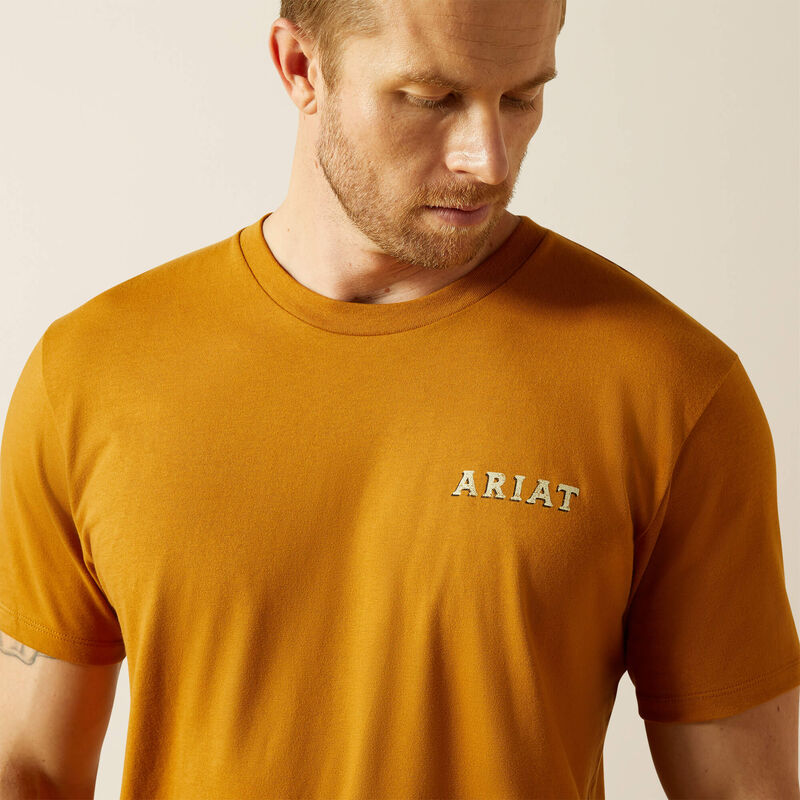 Ariat Mens Scorpion Seal T-Shirt 10062420 in Bone Brown