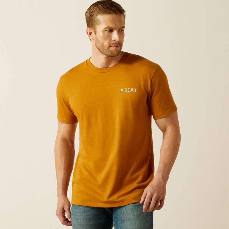 Ariat Mens Scorpion Seal T-Shirt 10062420 in Bone Brown