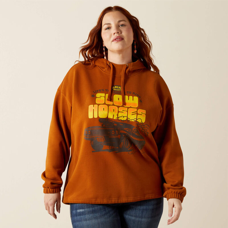 Ariat Unisex Sendero Slow Horses Hoodie in Glazed Ginger 10062430