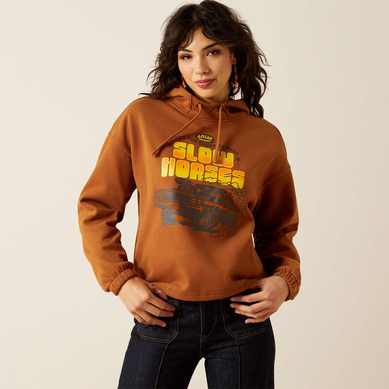 Ariat Unisex Sendero Slow Horses Hoodie in Glazed Ginger 10062430