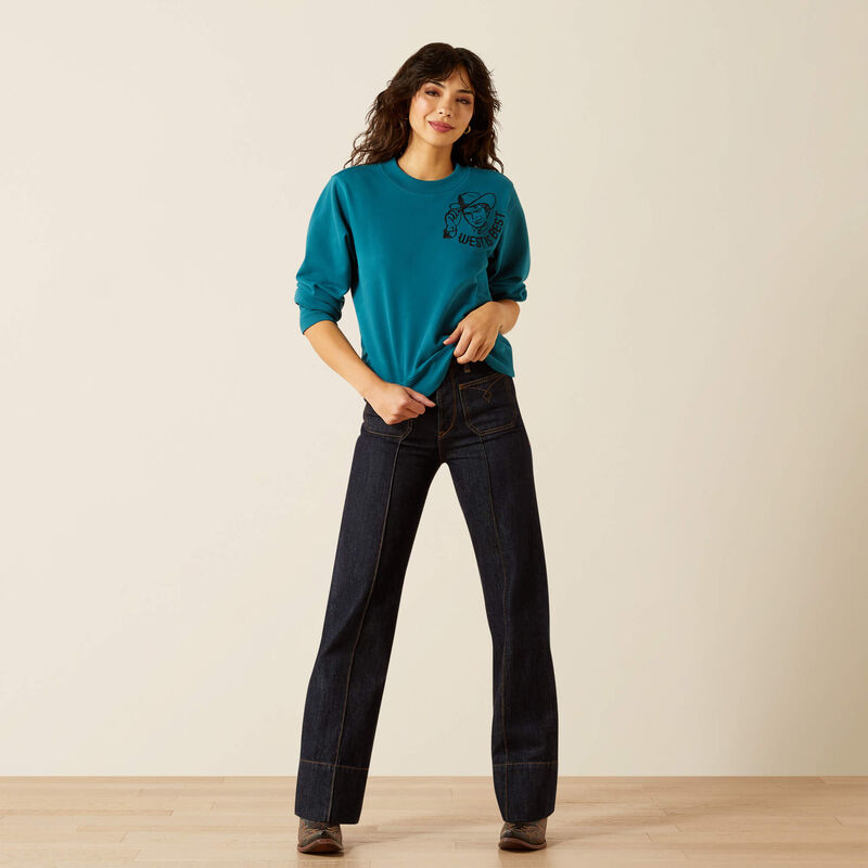 Ariat Ladies 10062830 Essential Sendero West is Best Sweatshirt