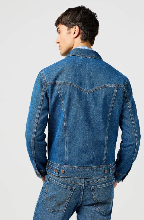 Wrangler Mens Regular Classic Demin Jacket in Stonewash 112362737