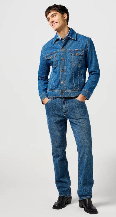 Wrangler Mens Regular Classic Demin Jacket in Stonewash 112362737