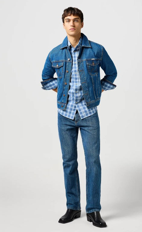 Wrangler Mens Regular Classic Demin Jacket in Stonewash 112362737