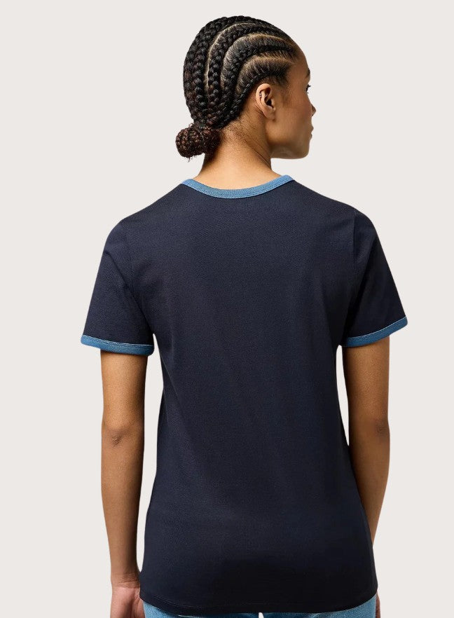 Wrangler Ringer Tee in Navy 112370756
