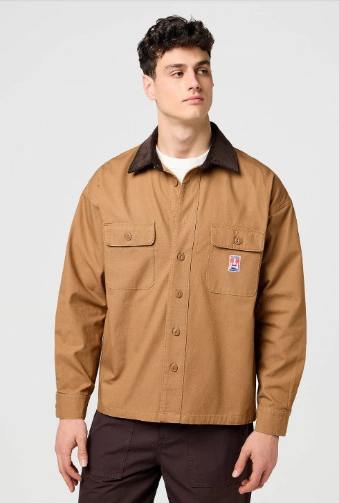 Wrangler Casey Jones Loose Overshirt in Toasted Coconut 112371547