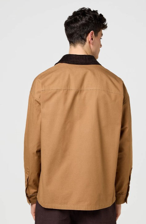 Wrangler Casey Jones Loose Overshirt in Toasted Coconut 112371547