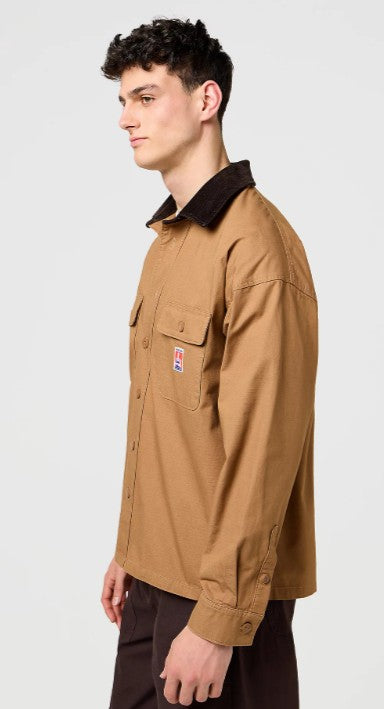 Wrangler Casey Jones Loose Overshirt in Toasted Coconut 112371547