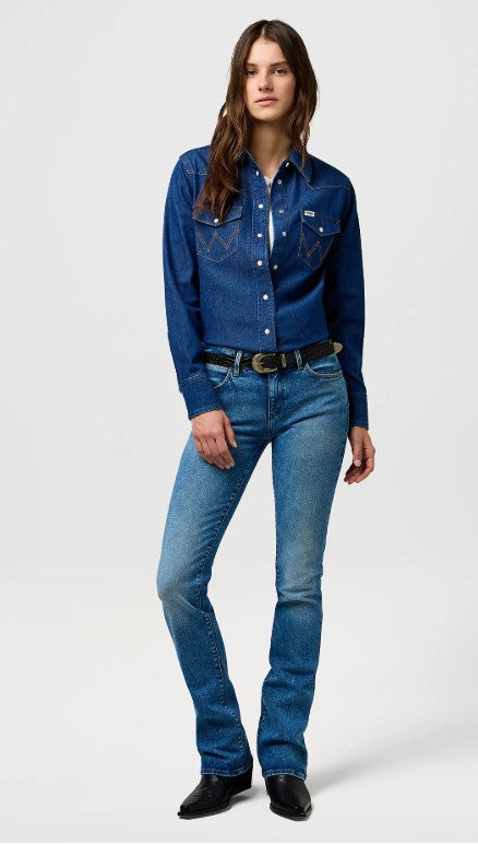 Wrangler Ladies Bootcut Jeans in Rustler 112373180