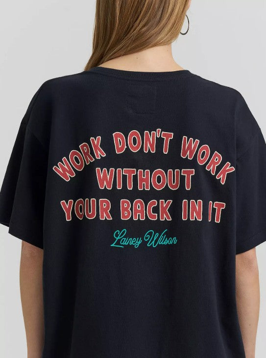 Wrangler Lainey Wilson X Work Dont Work Tee in Black 112380545