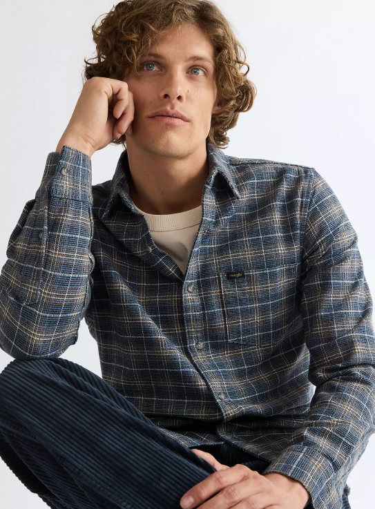 Wrangler 112386949 Western Shirt in Dark Navy