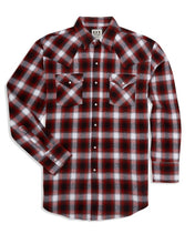 Load image into Gallery viewer, Men&#39;s Ely Cattleman Long Sleeve Flannel Plaid Western Snap Shirt 15201026-99 Rust
