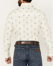 Load image into Gallery viewer, Men&#39;s Ely Cattleman Long Sleeve All Over Southwestern Print Western Snap Shirt - Cream 152027089
