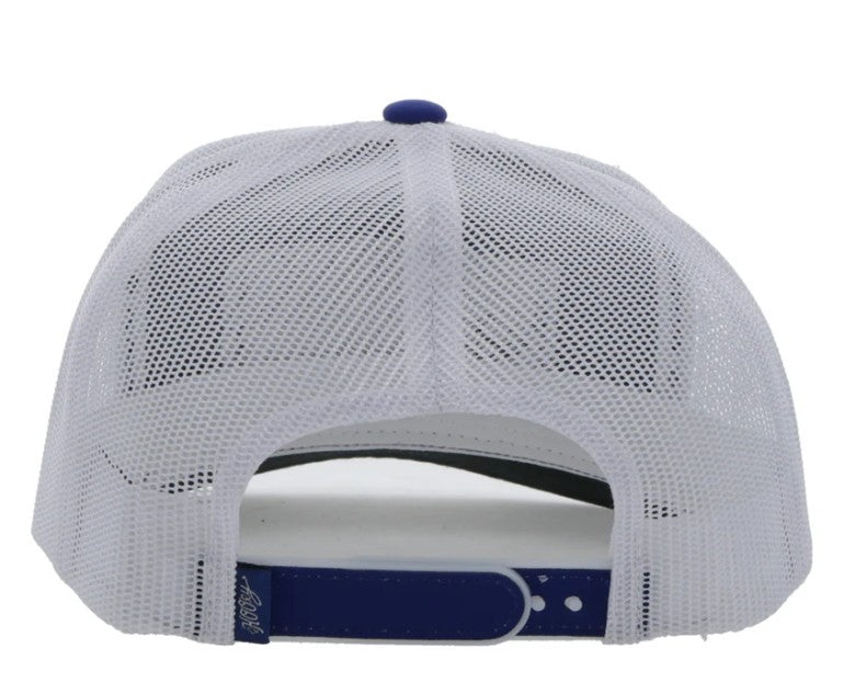 Hooey "Rodeo" Hat Blue/White Hat w /Serape Rectangle Patch 2353T-BLWH
