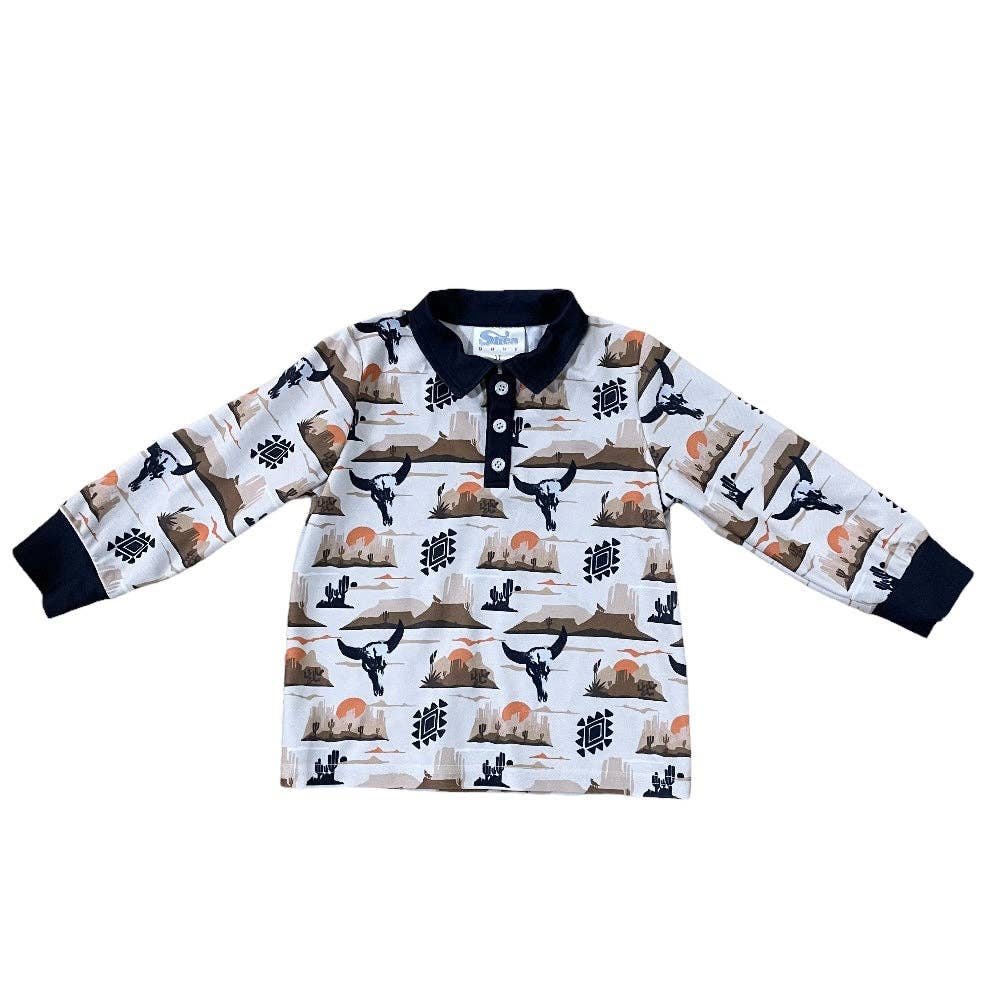 Desert Sky Long Sleeve Polo Shirt POLOLS01