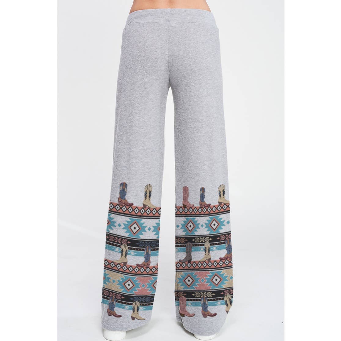 Boots Aztec print soft lounge wear set in Heather Grey TB625G12301A