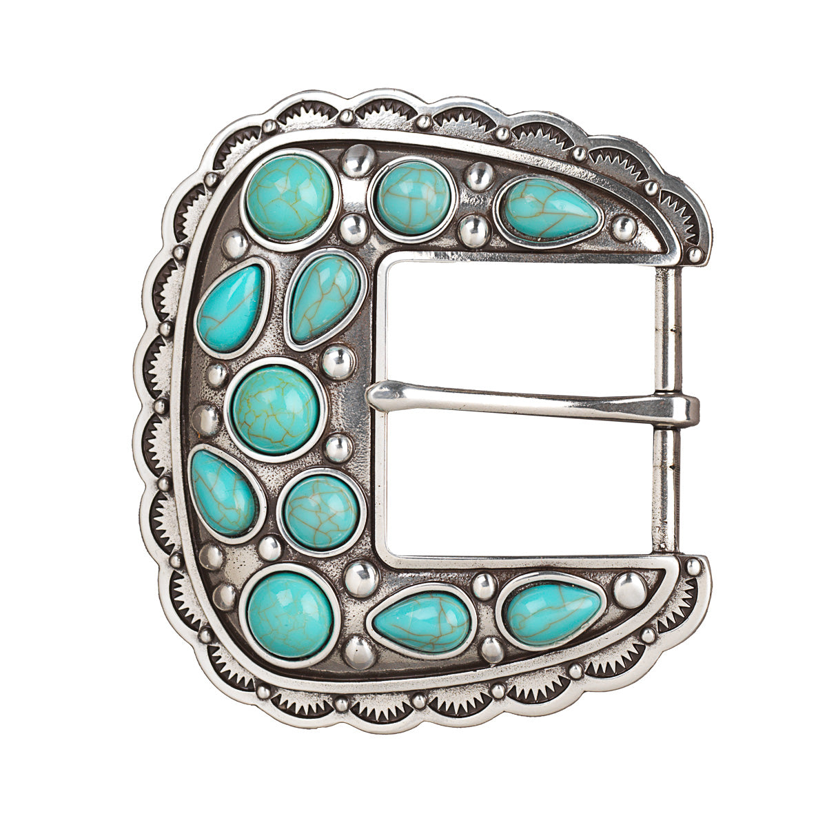M&F Blazin Roxx Buckle with Turquoise Stones 37931