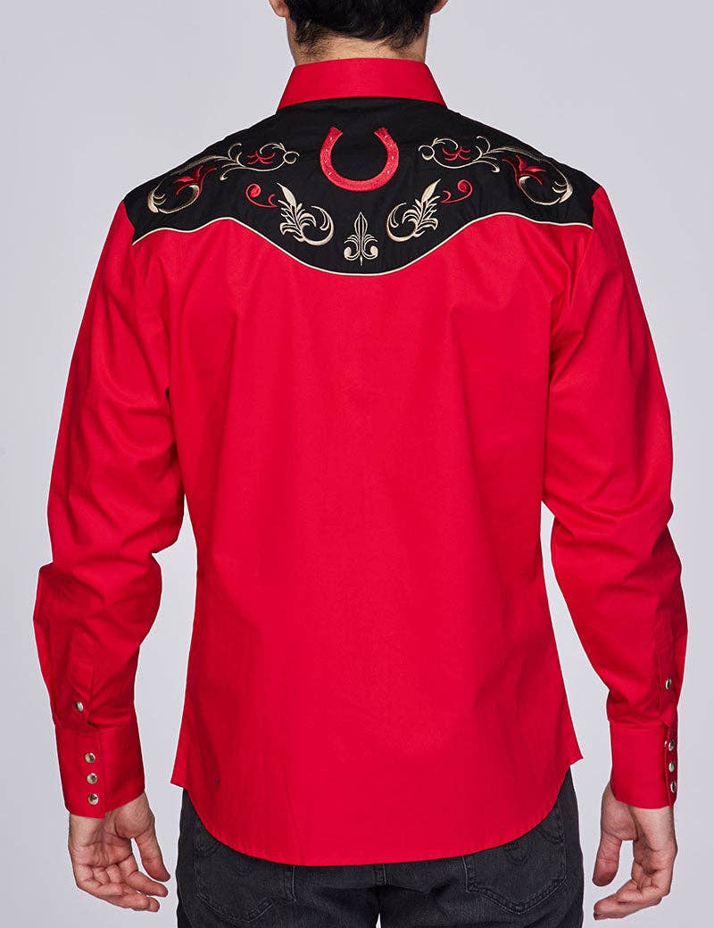 RODEO Men's Western Embroidery Shirt PS500l-528