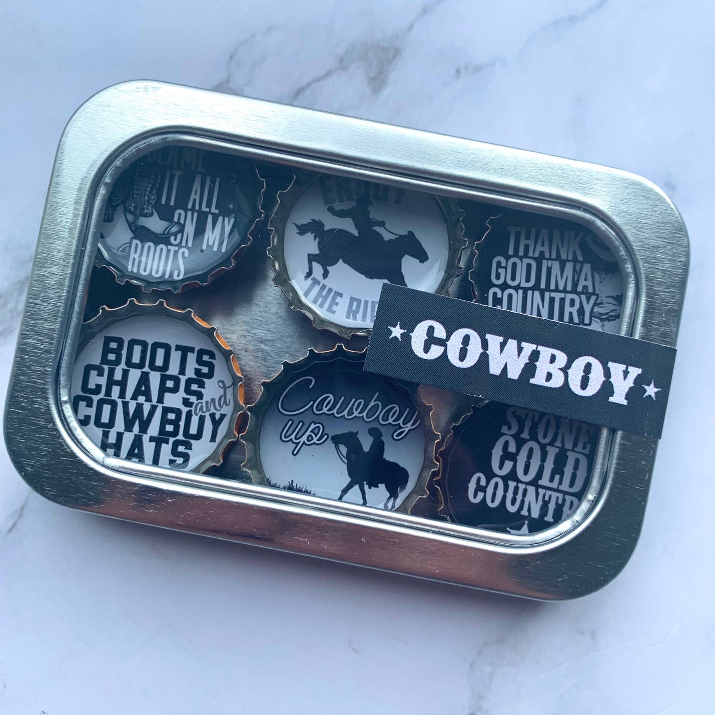 Cowboy Magnets by Kates Magnets set of 6