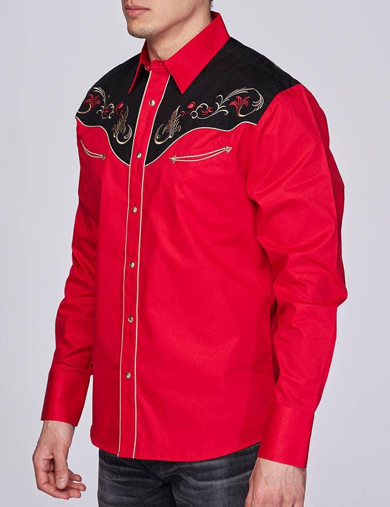 RODEO Men's Western Embroidery Shirt PS500l-528