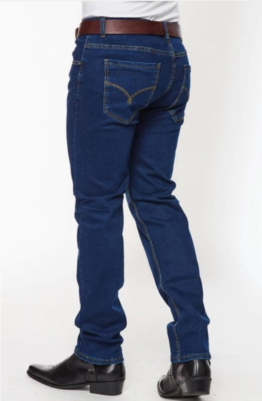 Rodeo Clothing Mens Jeans Skinny Fit in Dark Blue HLP-502-DKBLUE