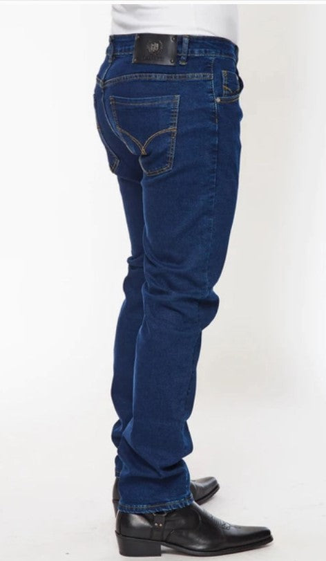 Rodeo Clothing Mens Jeans Skinny Fit in Dark Blue HLP-502-DKBLUE