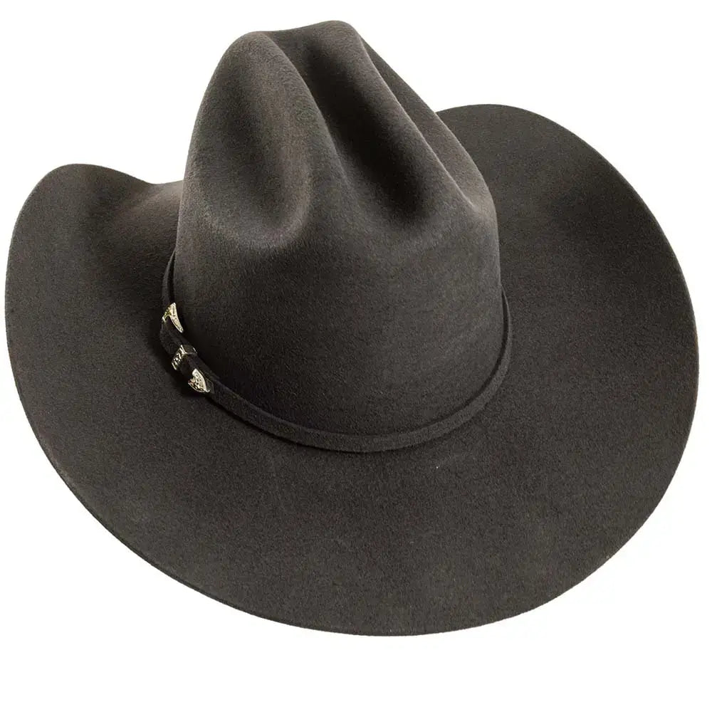 American Hat Makers 710085 Old West 3X Black Felt Cowboy Hat in Black