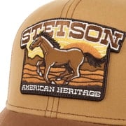 Stetson Trucker Cap American Heritage Horse 7771106 in Beige