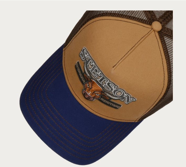 Stetson Trucker Cap 7761160 in Brown & Blue