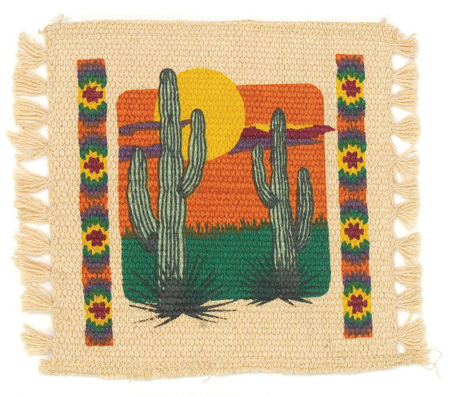 Cotton Stencil Coasters-Southwest Design