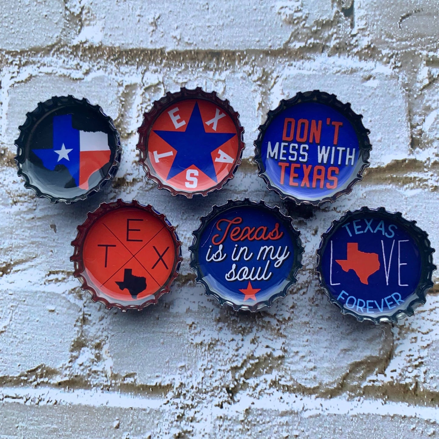 Texas Magnets by Kates Magnets set of 6