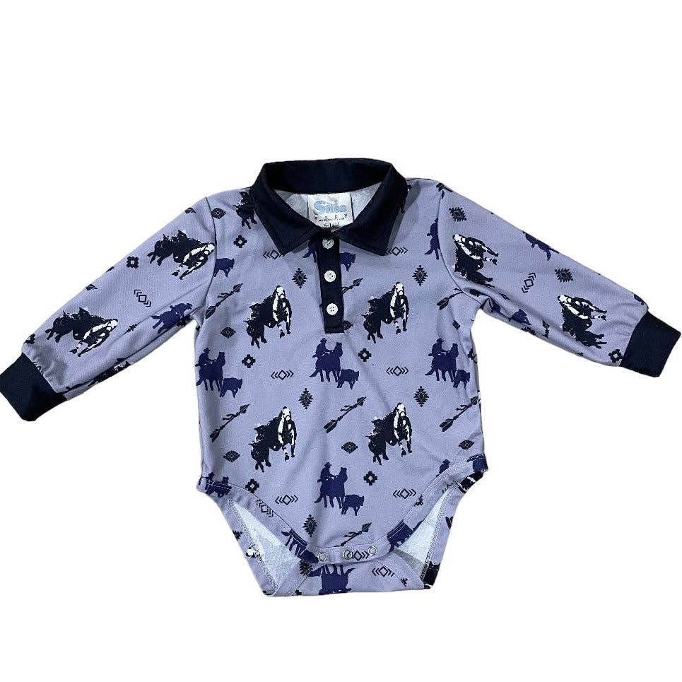 Shea Baby Timey Long Sleeve Polo Oneise ONELS02
