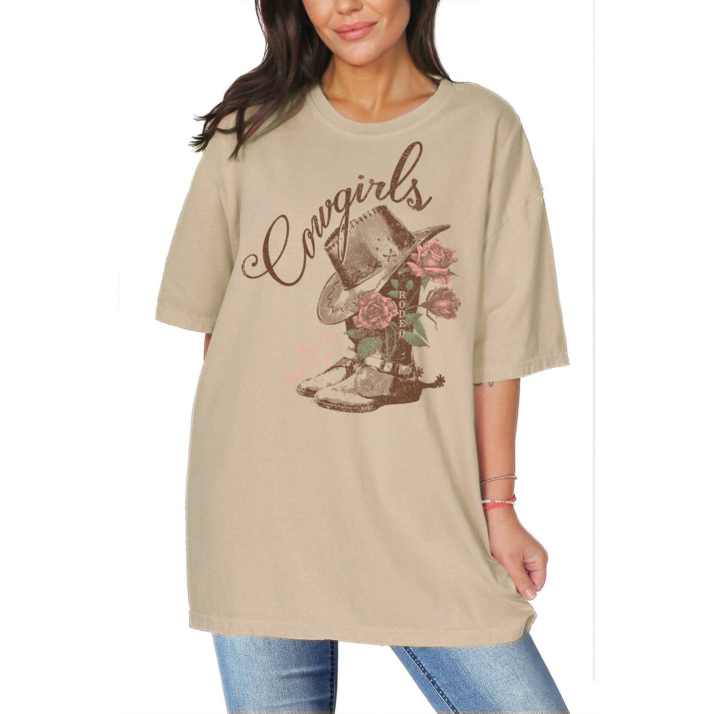 Unisex oversized - COWGIRLS: TAN MB6133
