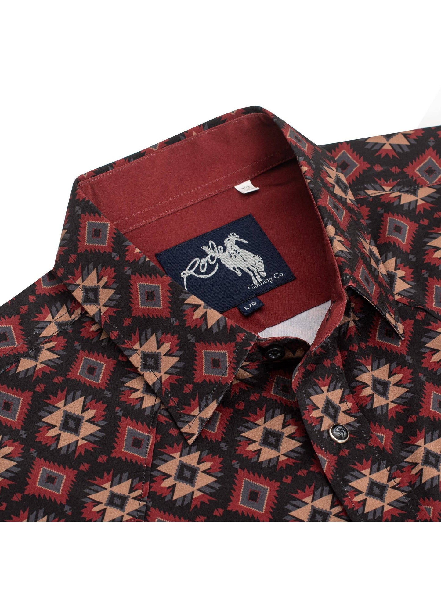 Rodeo Clothing Men's Western Pearl Snap Aztec Print Shirt MPS110L-1131