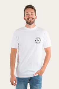 Ringers Western Signature Bull Mens Loose T-Shirt 9811101 in White