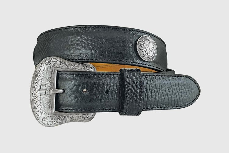 Gem Dandy 9915500 Stetson Bison Black Western Belt