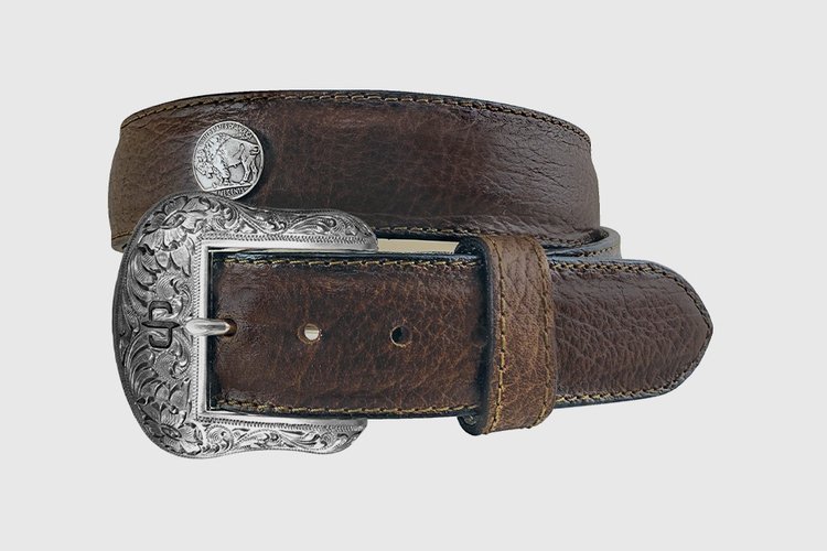 Gem Dandy 9915500 Stetson Bison Hazelnut Western Belt
