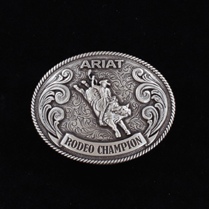 Ariat A36000 Oval Roped Edged Rodeo Champion Bull Rider Buckle
