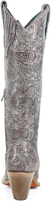 Corral A4482 Silver Floral Embroidery Tall Top Ladies Cowboy Boots