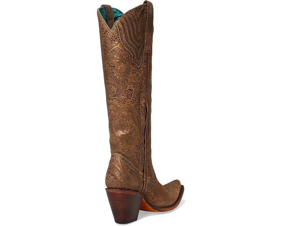 Corral A4588 Sand/Gold Floral Embroidery Tall Top Ladies Cowboy Boots