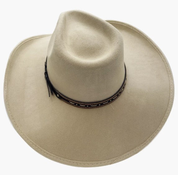 American Hat Makers Ace High Pinch Top Cowboy Hat in Cream