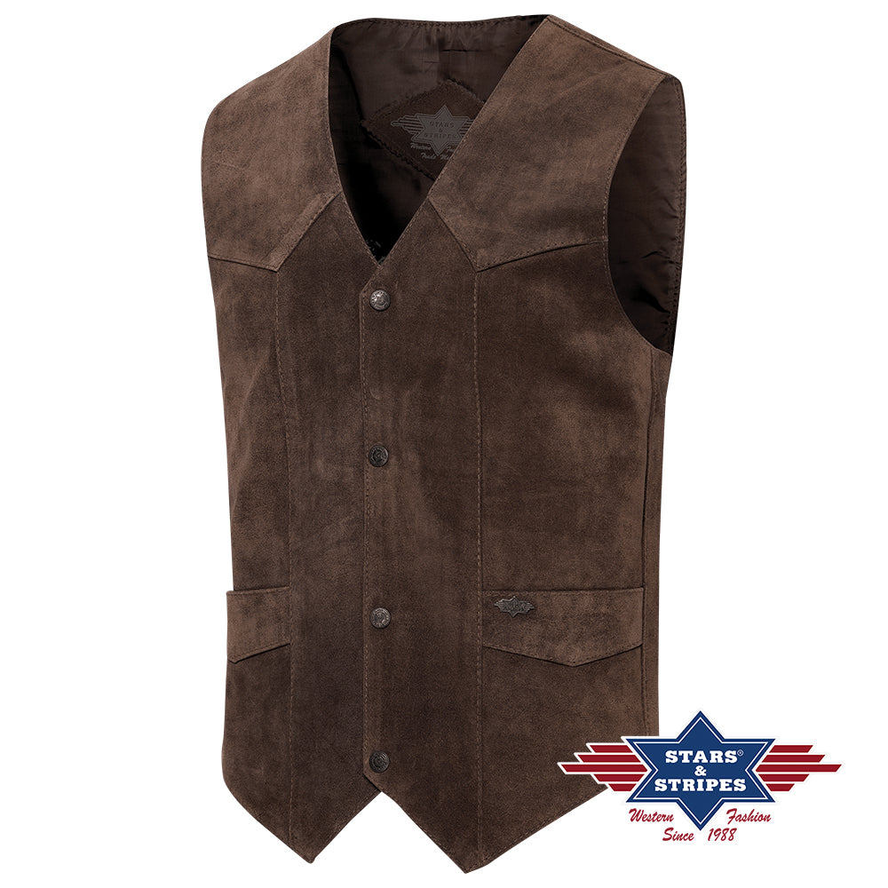 Alabama Men's Western Waistcoat Chocolate