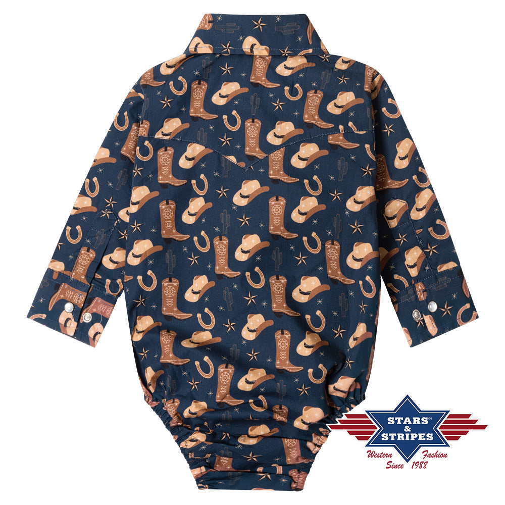 Stars & Stripes Baby Cowboy Romper