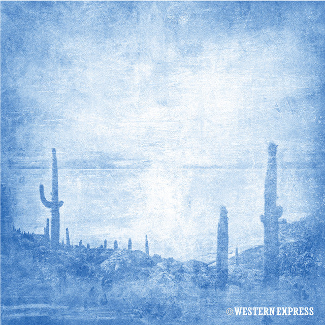 Western Express Blue Cactus Bandana BA-4001-B