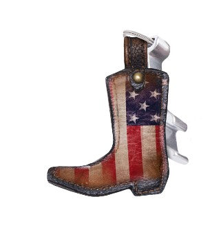 Phunky Horse Boot Bottle Opener with magnet - American Flag