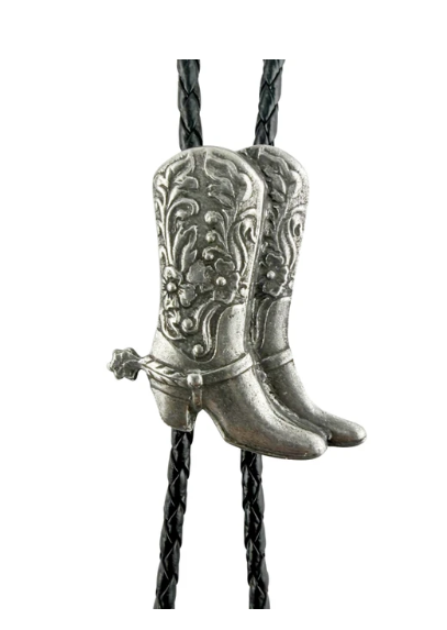 Western Express BT-BC54-P Cowboy Boots Western Bolo Tie - Cast Pewter