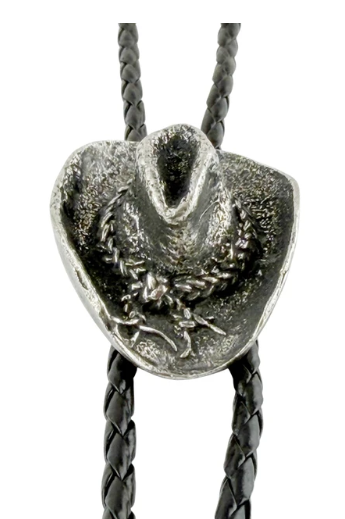 Western Express BT-BC56-P Cowboy Hat Western Bolo Tie - Cast Pewter