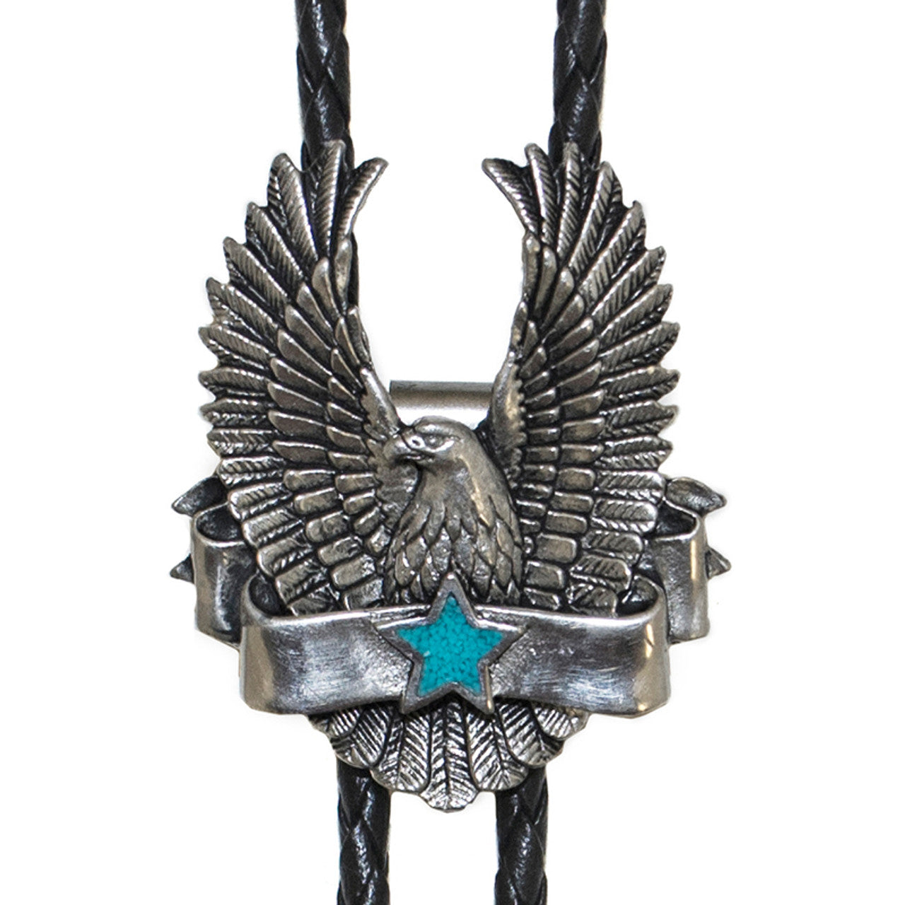 BT-258 Eagle & Star Design Bolo Tie